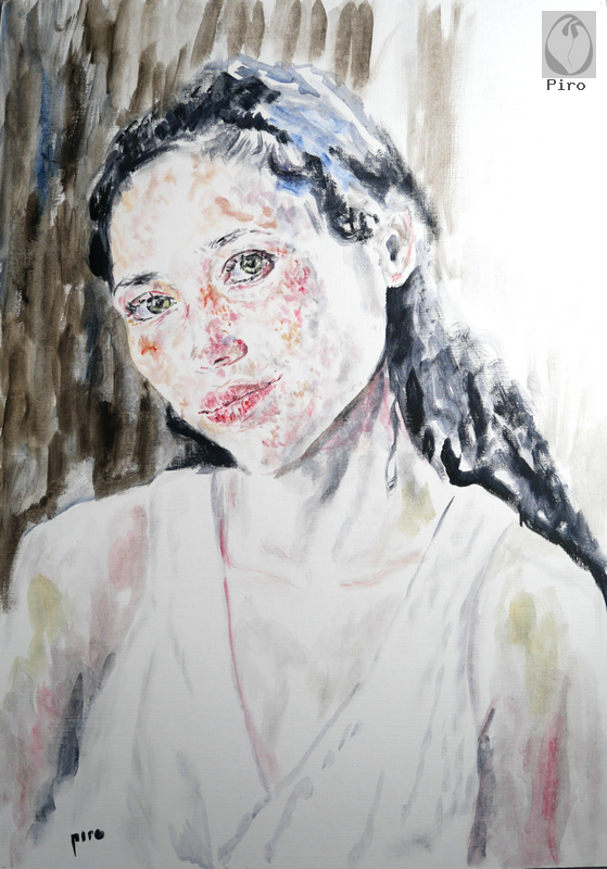 oil on paper - olio su carta di Piro